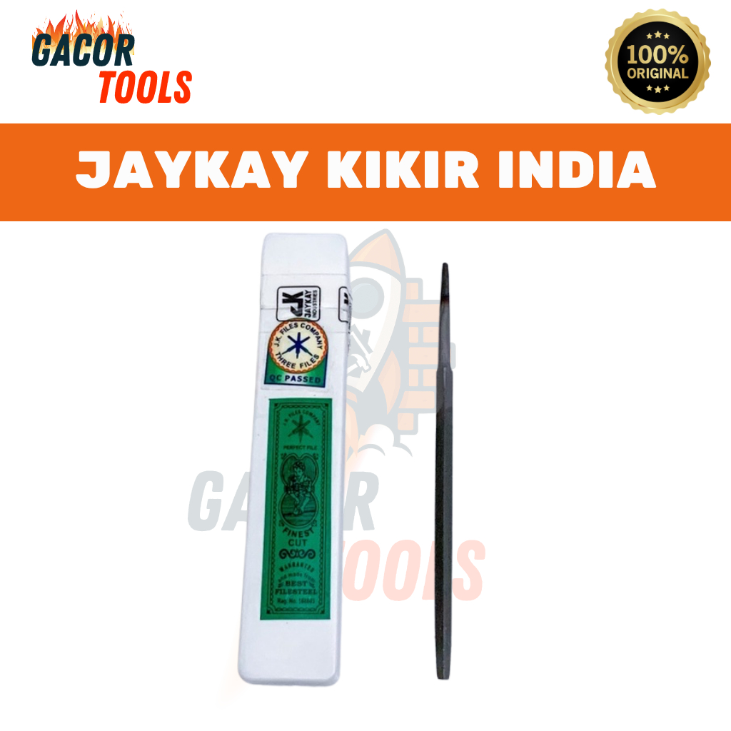 [12 PCS] JAYKAY Kikir India / Kikir Gergaji  / Kikir India Segitiga Slim Taper 3" 3½" 4" / Besi Peng