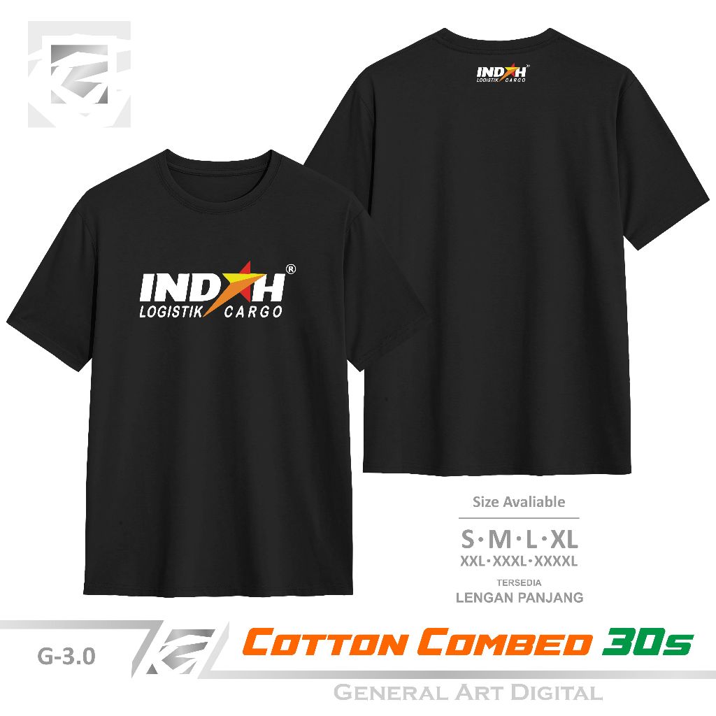 Baju Kaos Indah Cargo T-Shirt Pria Wanita kaos Ekspedisi Premium 100% Katun
