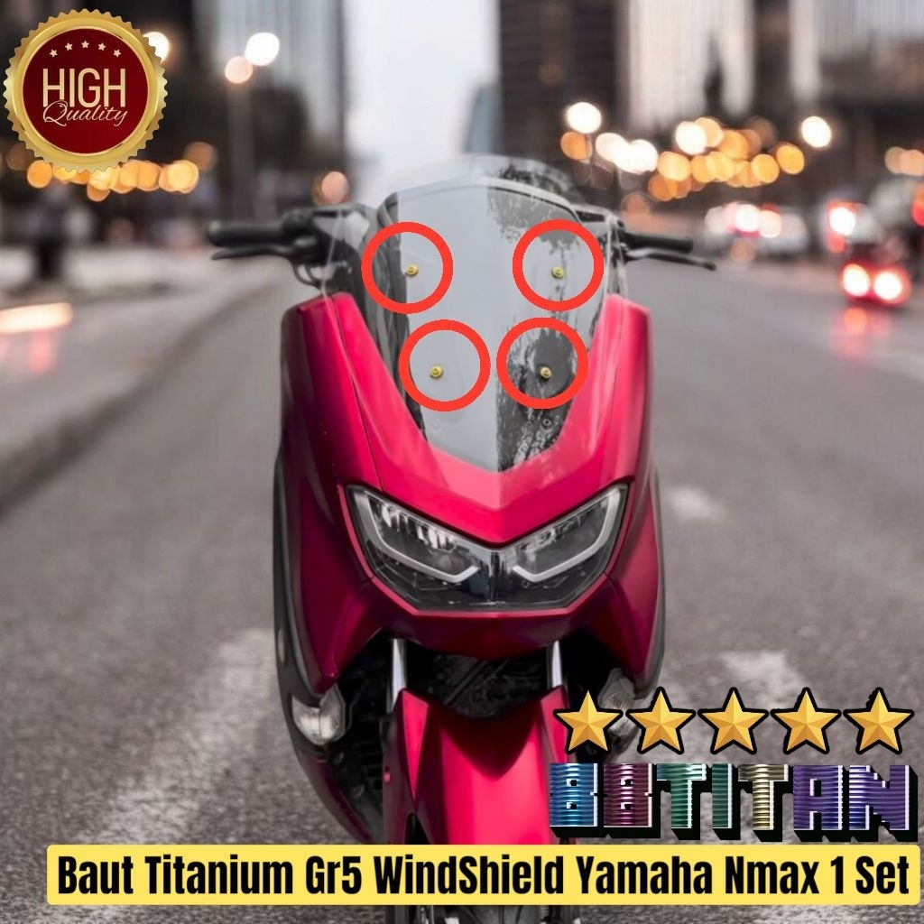 Baut Titanium Gr5 WindShield Yamaha Nmax 1 Set