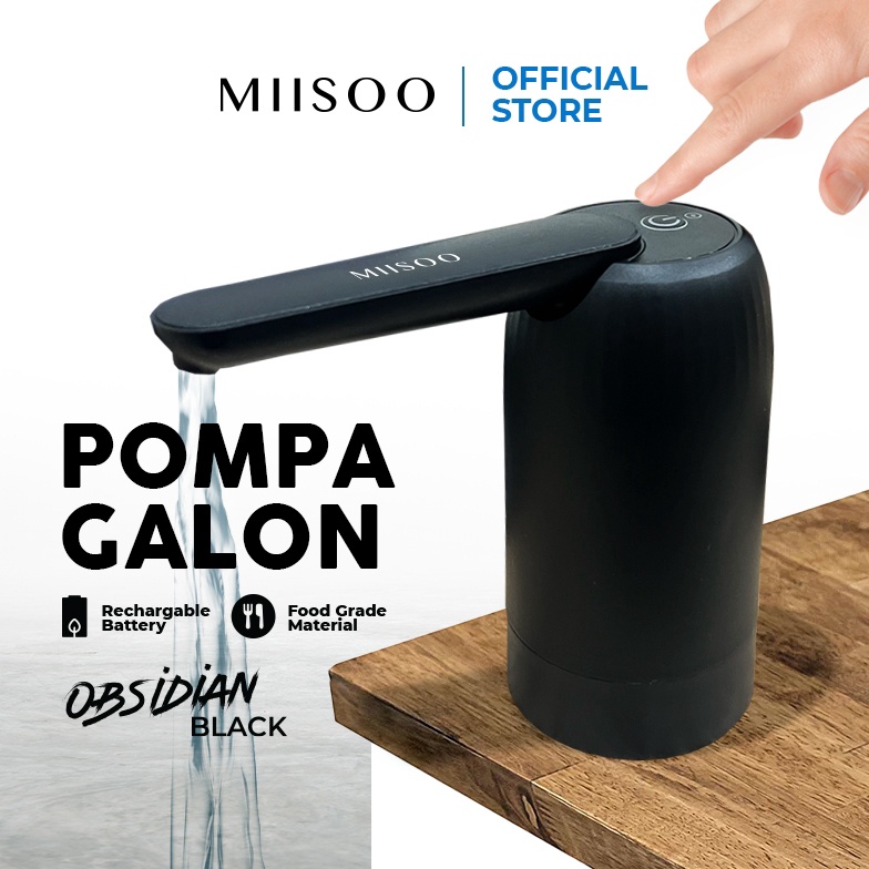Mau Hemat MIISOO Pompa Obsidian BlackPompa Air All BlackPompa Galon ElektrikPompa USB Charger Pompa 