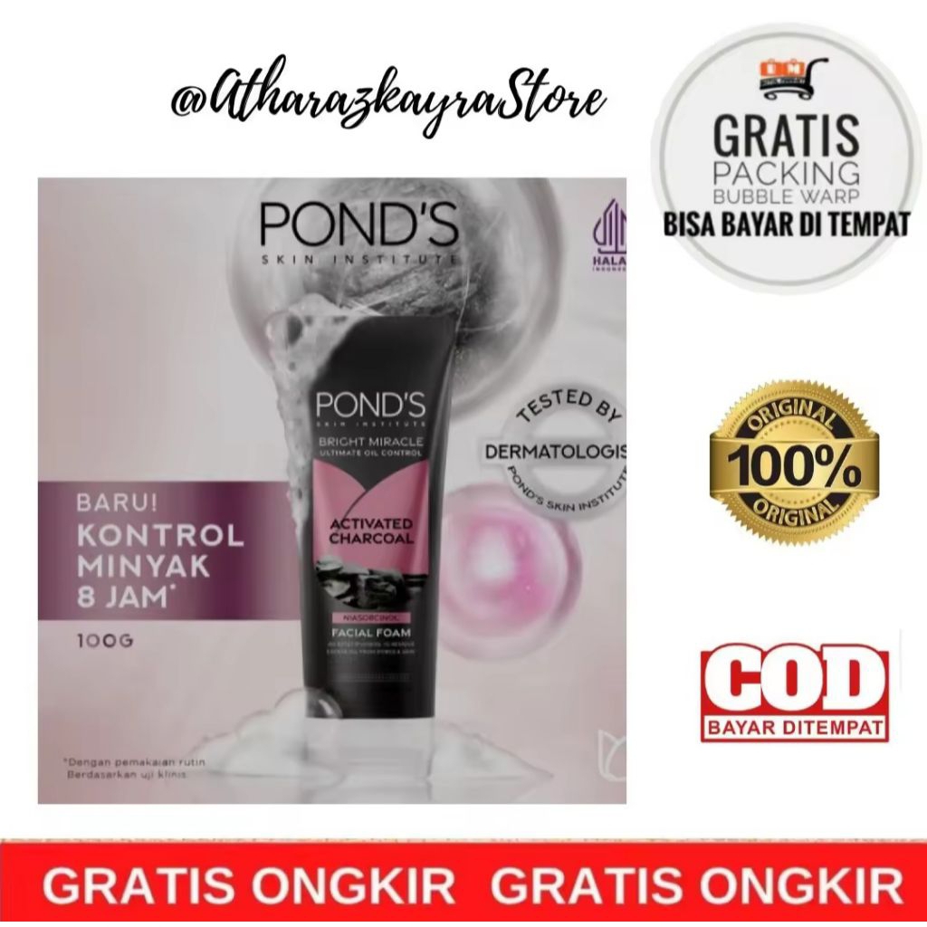 Ponds Bright Miracle Ultimate Oil Control Facial Foam 100 gr / Ponds Pure Bright | Cuci Muka Ponds