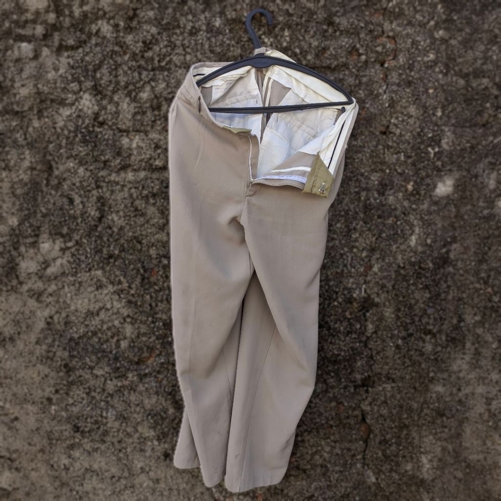 Celana Formal Pria Warna Cream | Celana Guru / Kantor Preloved Kondisi Sesuai Foto