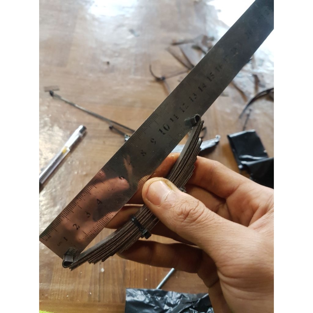 PER MINIATUR TRUK PANJANG 12CM BAHAN PLAT BAJA  TEBAL 0.5 MM