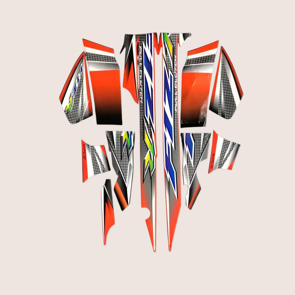 STRIPING STIKER FIZ R FULLCLUTCH 2004 HITAM ORANGE