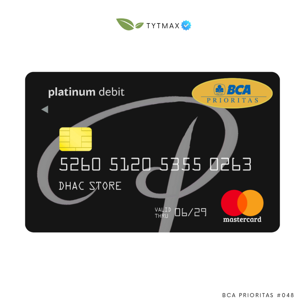 BCA Prioritas #048 model A1  / Dummy Credit Card / REPLIKA KARTU