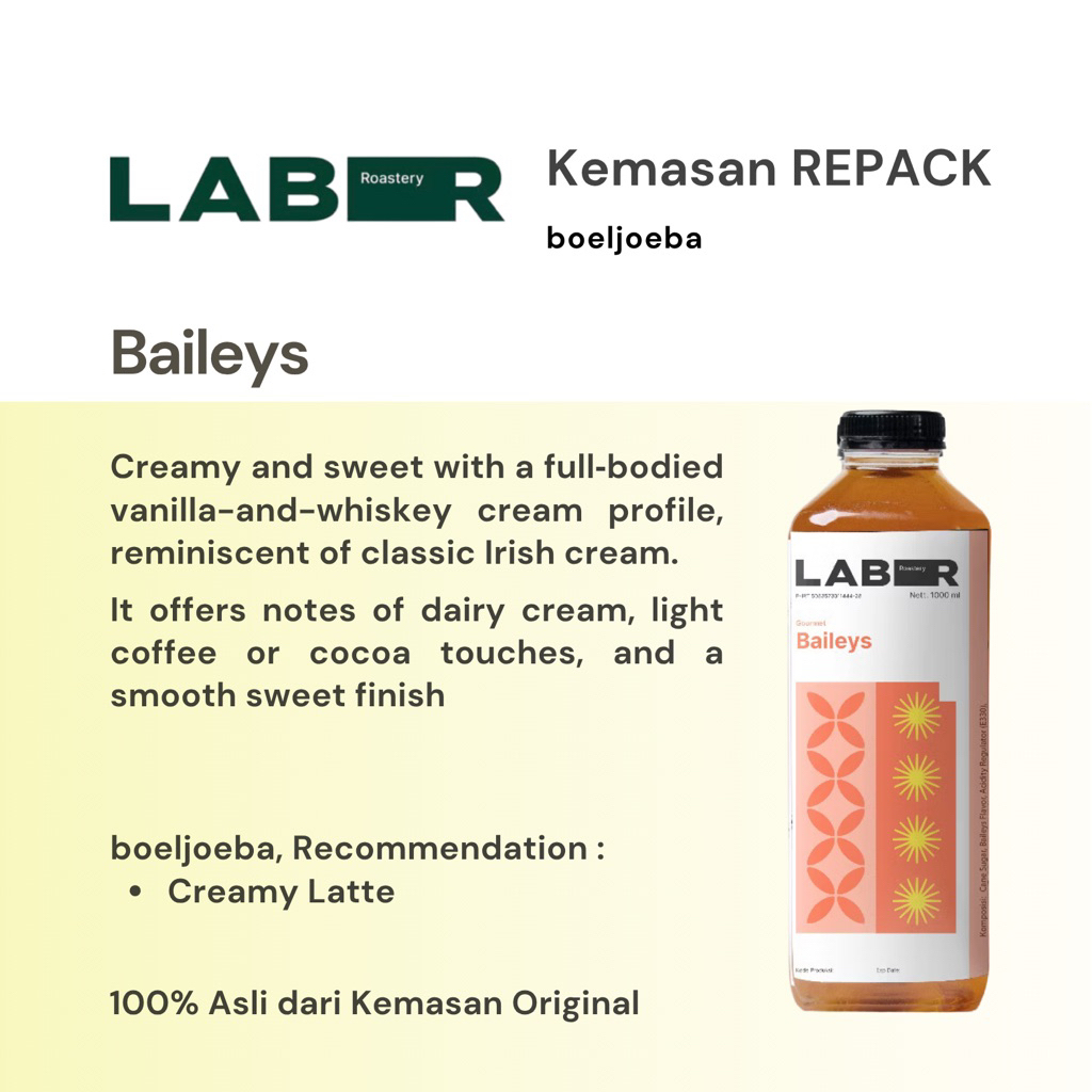 LABR - Baileys Syrup Repack [30, 50, 100] g