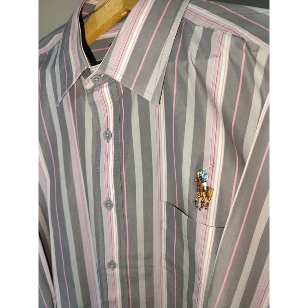 KEMEJA SALUR AQUASCUTUM LOGO BORDIR