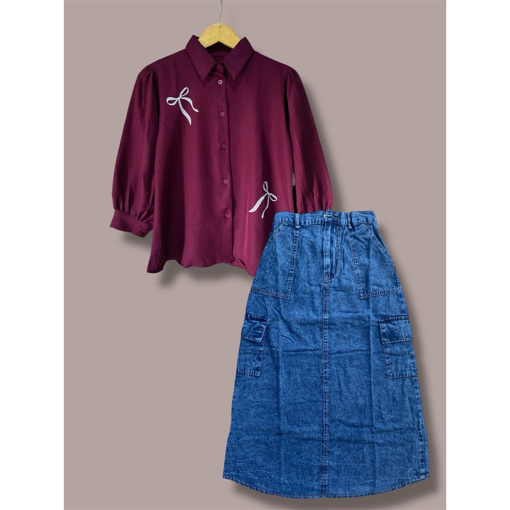 SETELAN ROK DAN BAJU ANAK PEREMPUAN USIA 7-13TAHUN