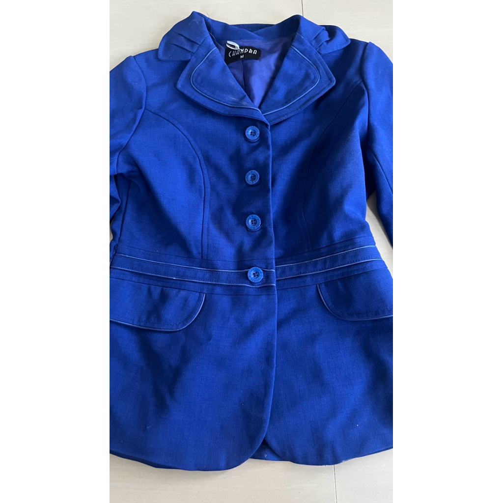 Blazer Chandra Biru Elektrik