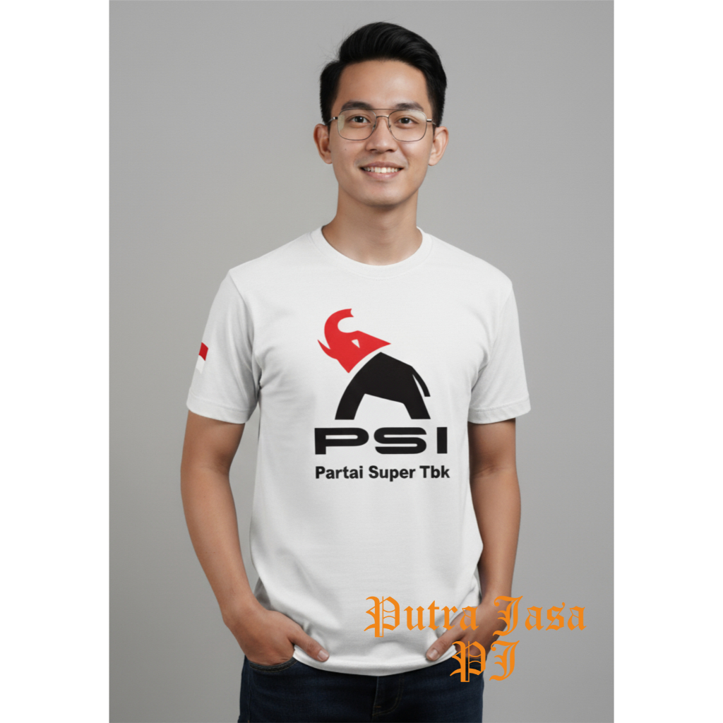 Kaos PSI Logo Baru Cotton Combed 24s Keren Kekinian Partai Super Tbk
