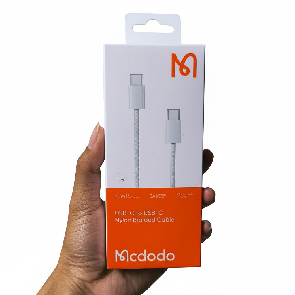 MCDODO Kabel Data Type C to Type C Nylon Braided PD Fast Charging Max 60W 1 Meter Original CA-5690