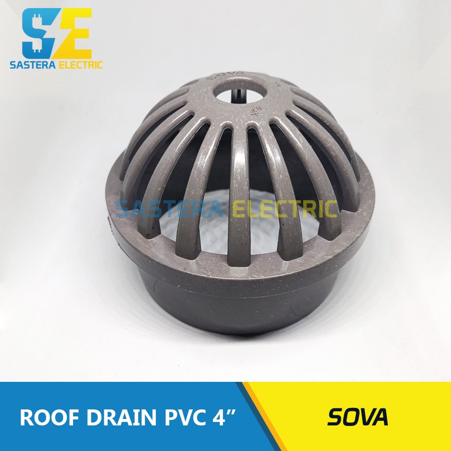 Roof Drain 4" PVC Sova / Saringan Pembuangan Air 4" / Saringan Talang Air 4" / Dop Saringan Atap 4"