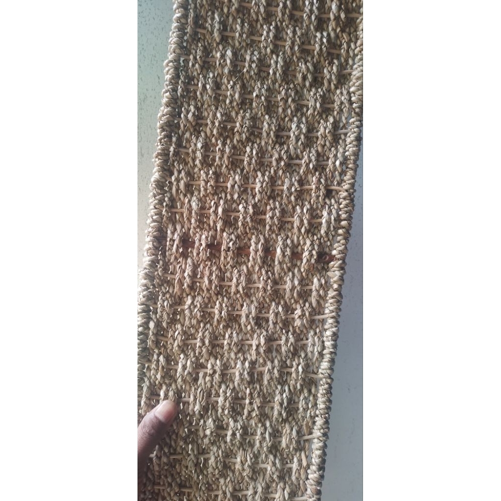 panel headboard seagrass rangka besi