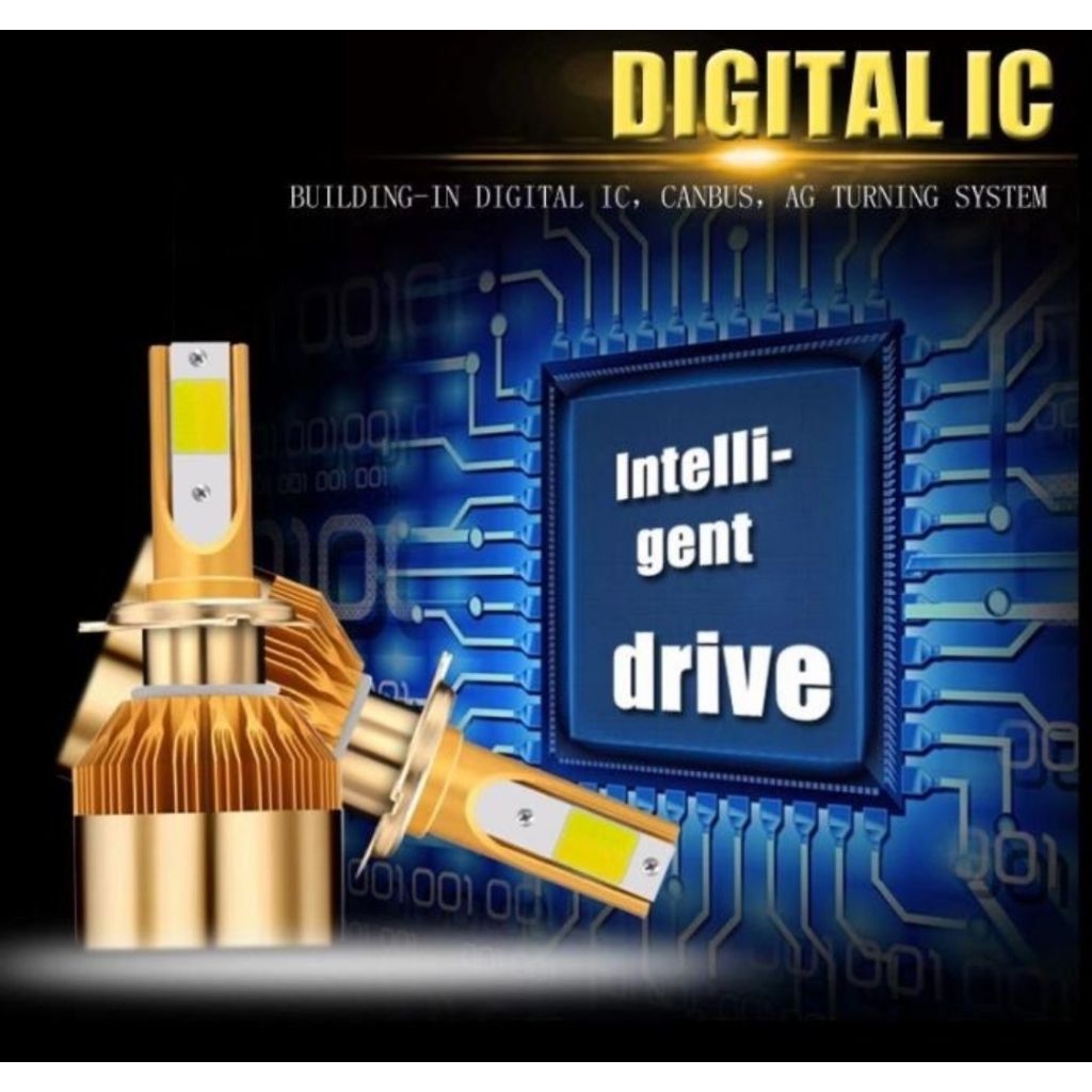 Lampu LED Mobil HB3 HB4 HIR2  H11 H8 H9 3 Warna 3000 4500 6500 K 2Pcs Sepasang