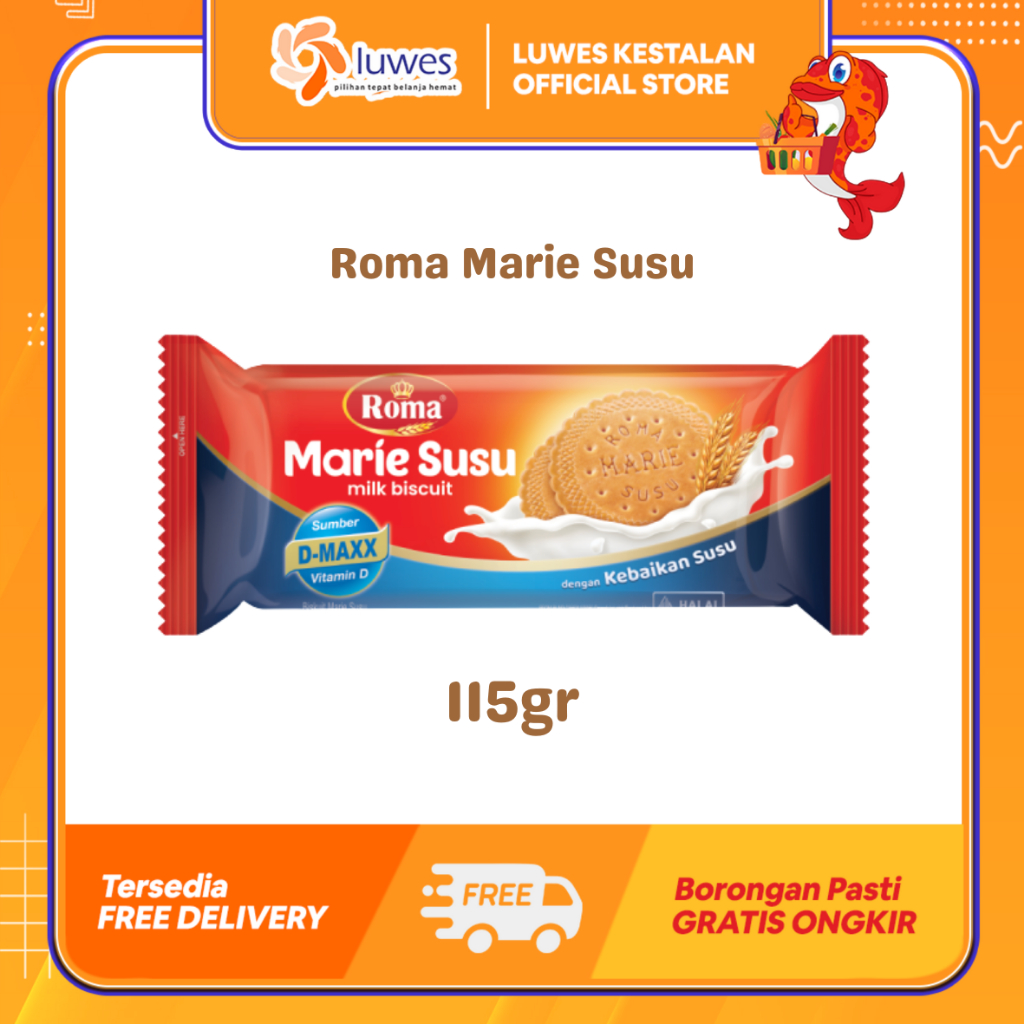 Roma Marie Susu 115gr | Biskuit Roma Marie Susu | Biskuit Marie Murah