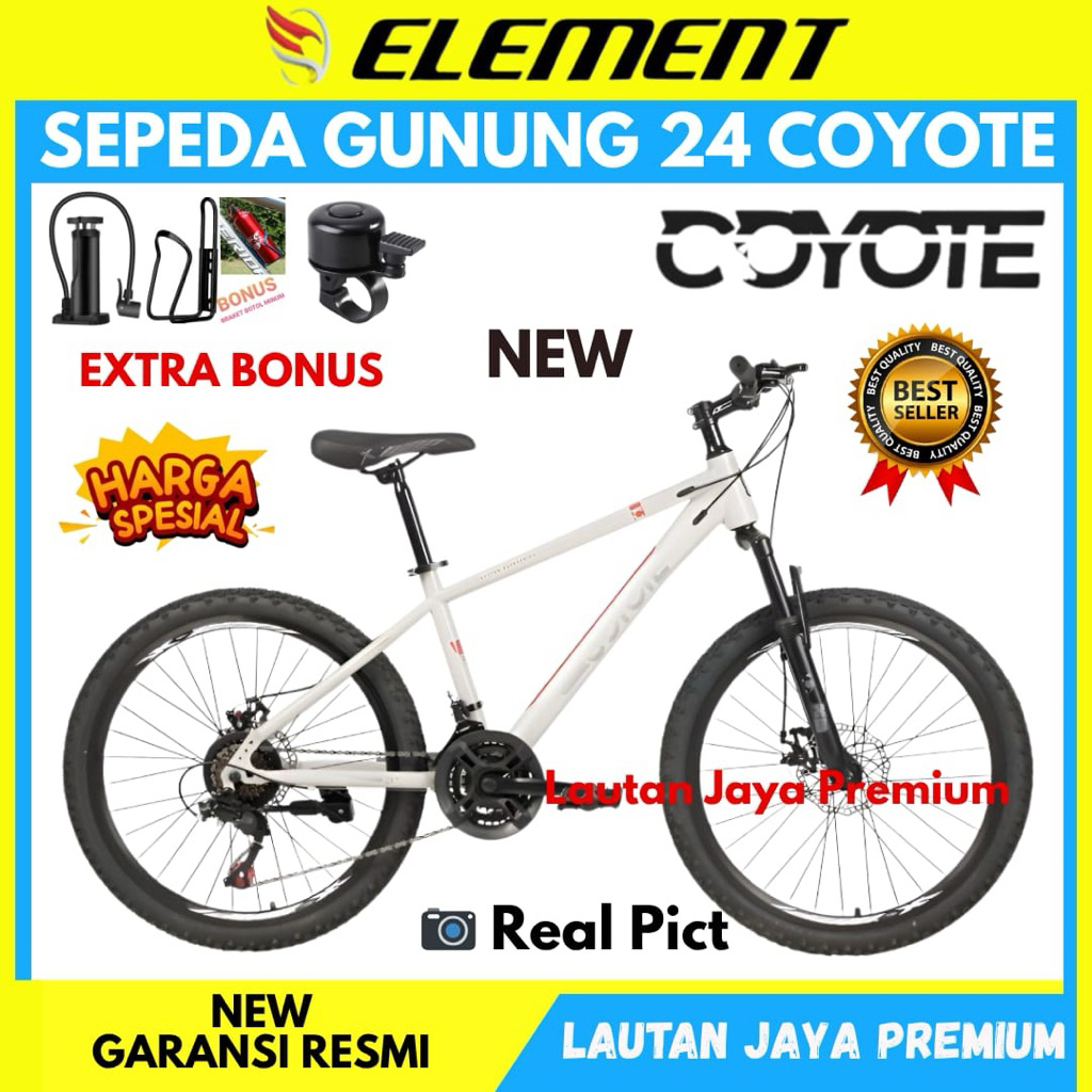 Sepeda Gunung 24 MTB Element Coyote Rem Discbrake Operangigi