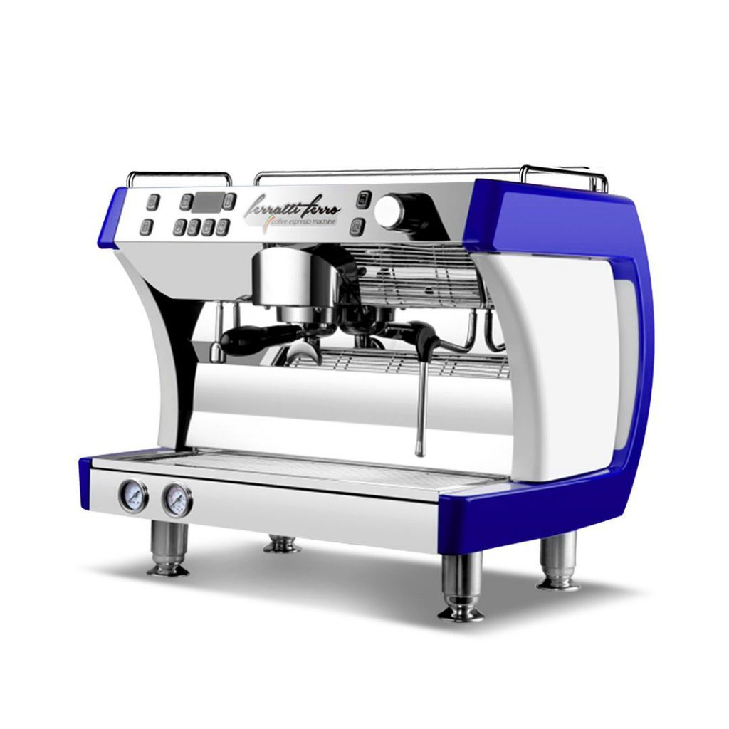 blue espresso coffee machine