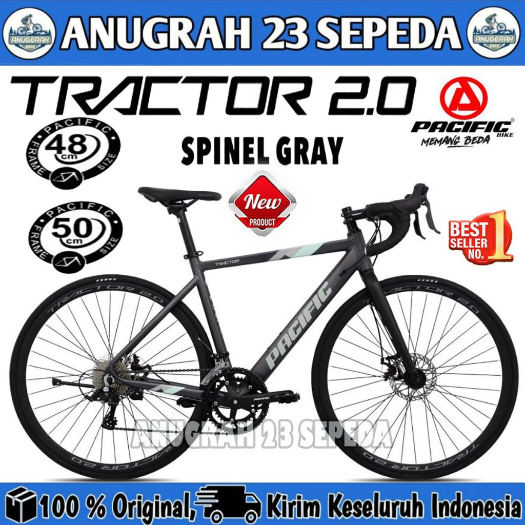 PROMO Sepeda Roadbike PACIFIC TRACTOR 2.0 700C Balap Alloy 2 x 8 Speed