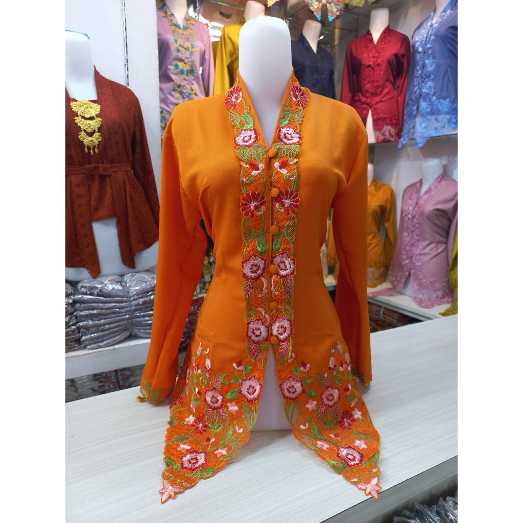 Kebaya encim bordir lepas/kebaya encim jakarta/kebaya encim betawi/kebaya encim sekolah/kebaya encim