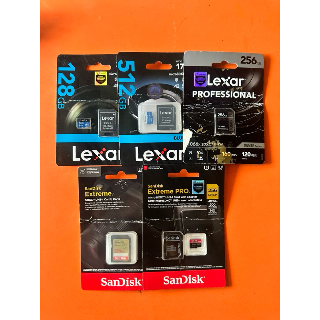 Memori Kamera SDHC SDXC Sandisk & Lexar Original
