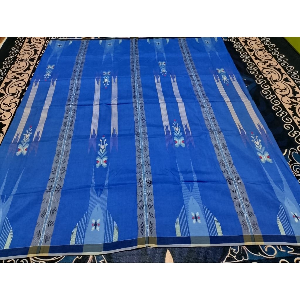 Sarung  Second BHS full sutra type SGT warna biru(lihat Deskripsi)