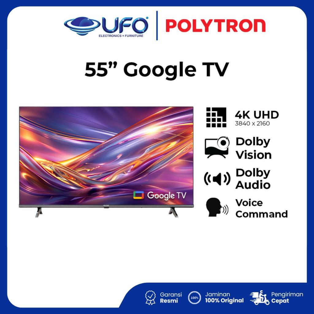 POLYTRON TV PLD55UG5059 Led 4K UHD Smart Google TV 55 Inch