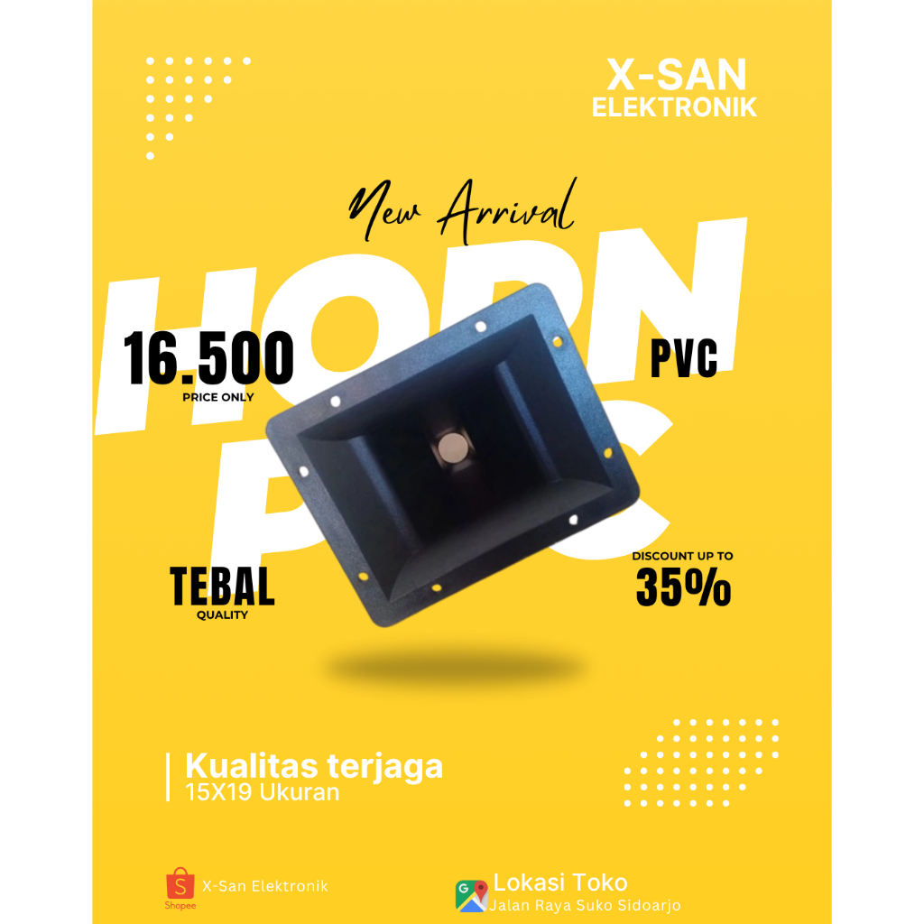 Horn Tweter 15x19 Almunium / Horn Tweeter 15x19