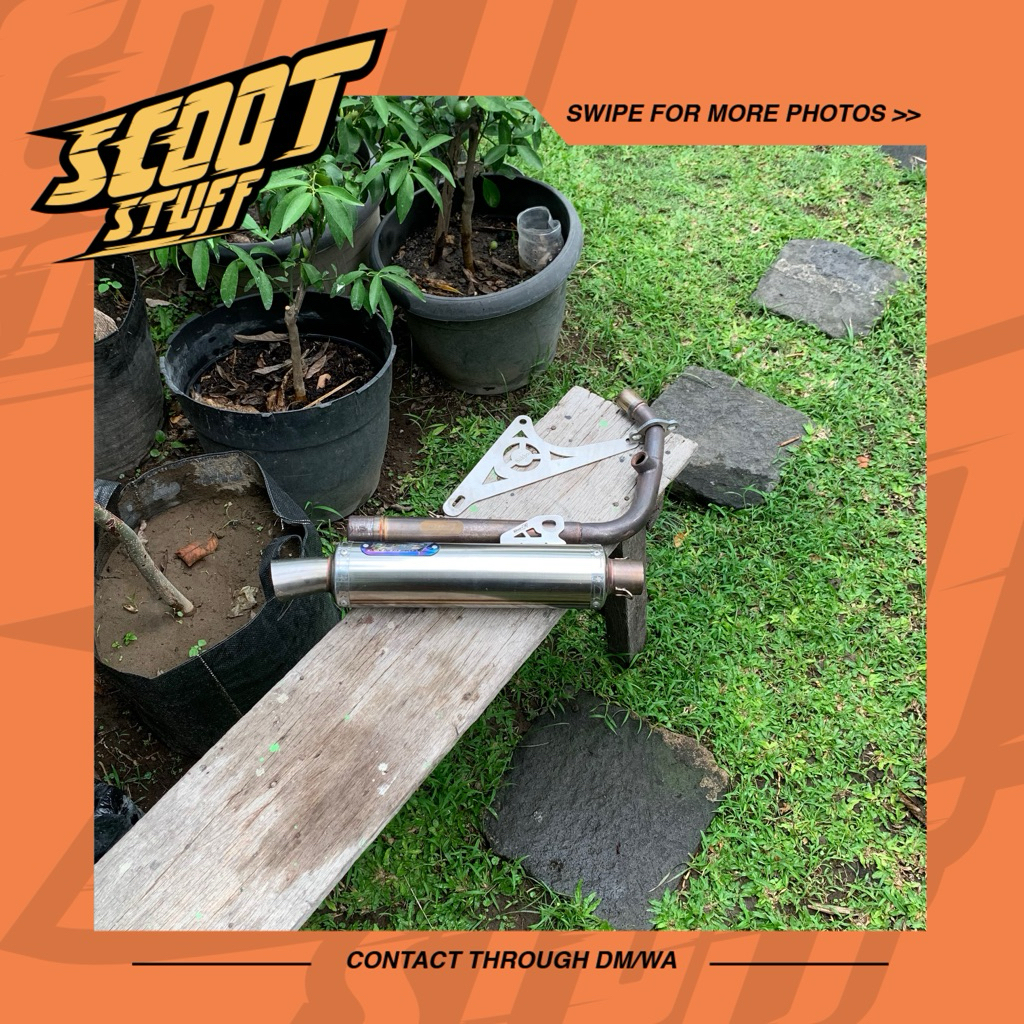 Knalpot Best 3 Sukhoi Ceklis Emblem Biru Inlet 38 Vespa Sprint Primavera S LX 3V Iget Original Best 