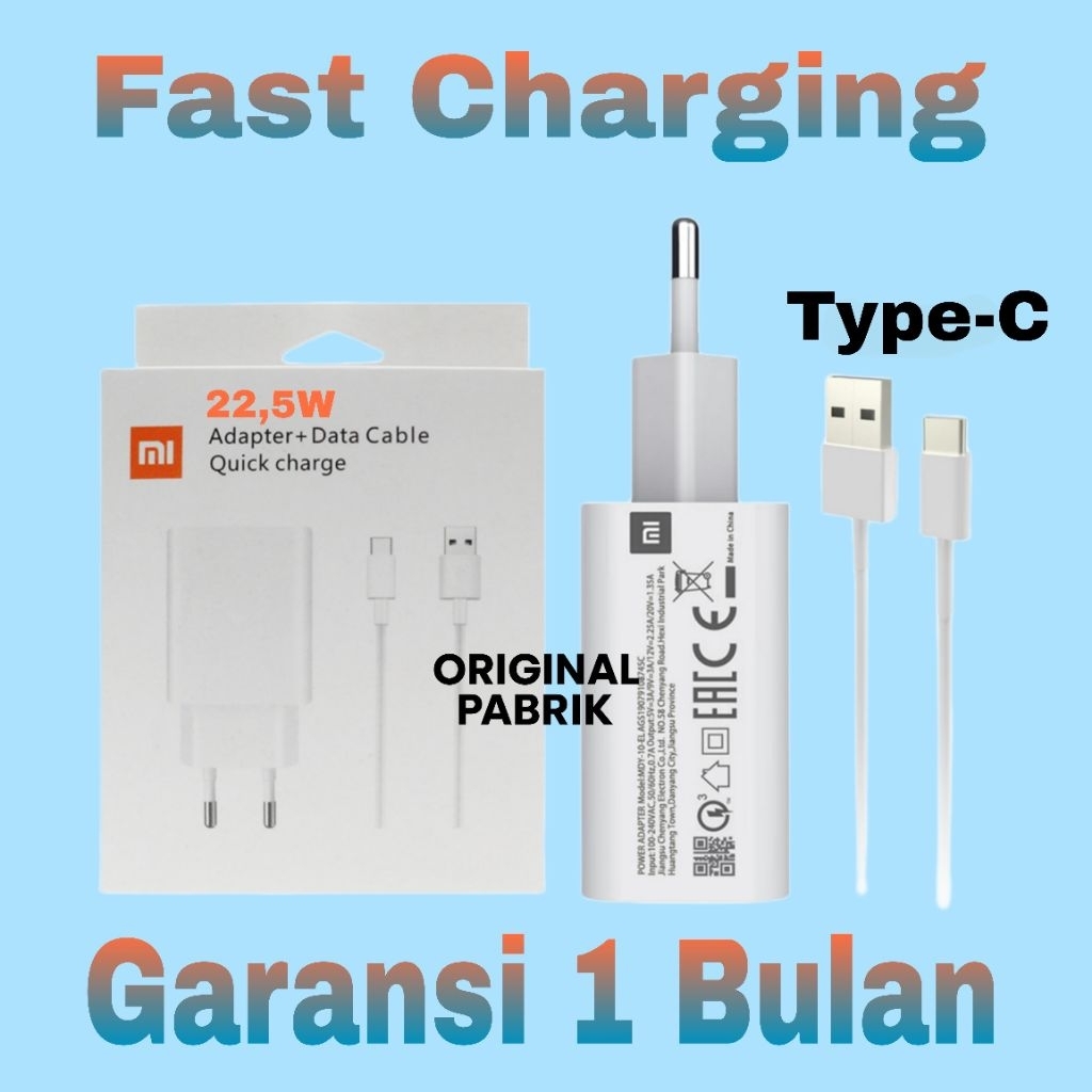 Charger Xiaomi 22.5W Original – Fast Charging | Original Pabrik