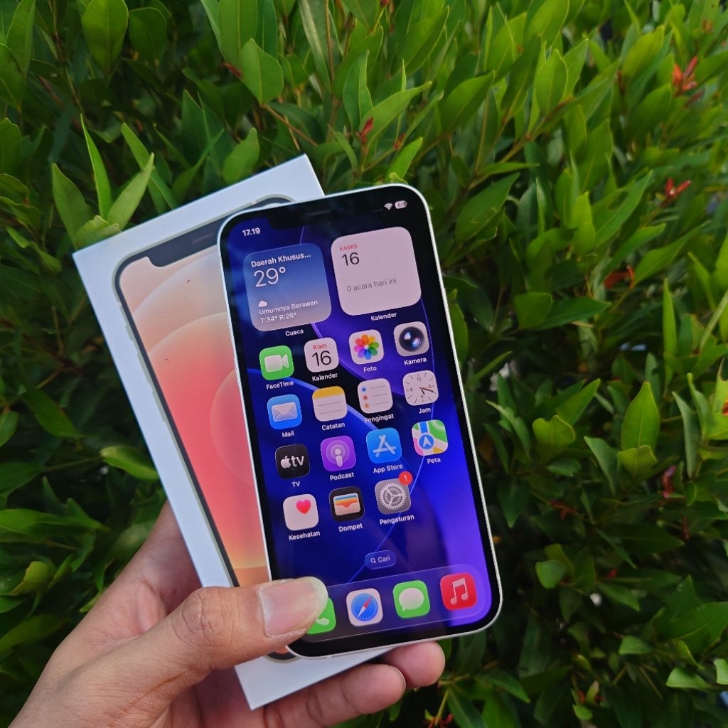 Ex Ibox iphone 12 256gb resmi second like new