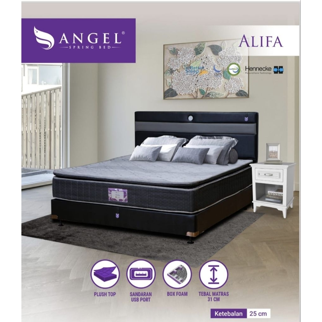 9898 - Angel Spring Bed  Alifa Ada Lapisan Plush Top - Harga Terjangkau - Tebal Matras 31cm