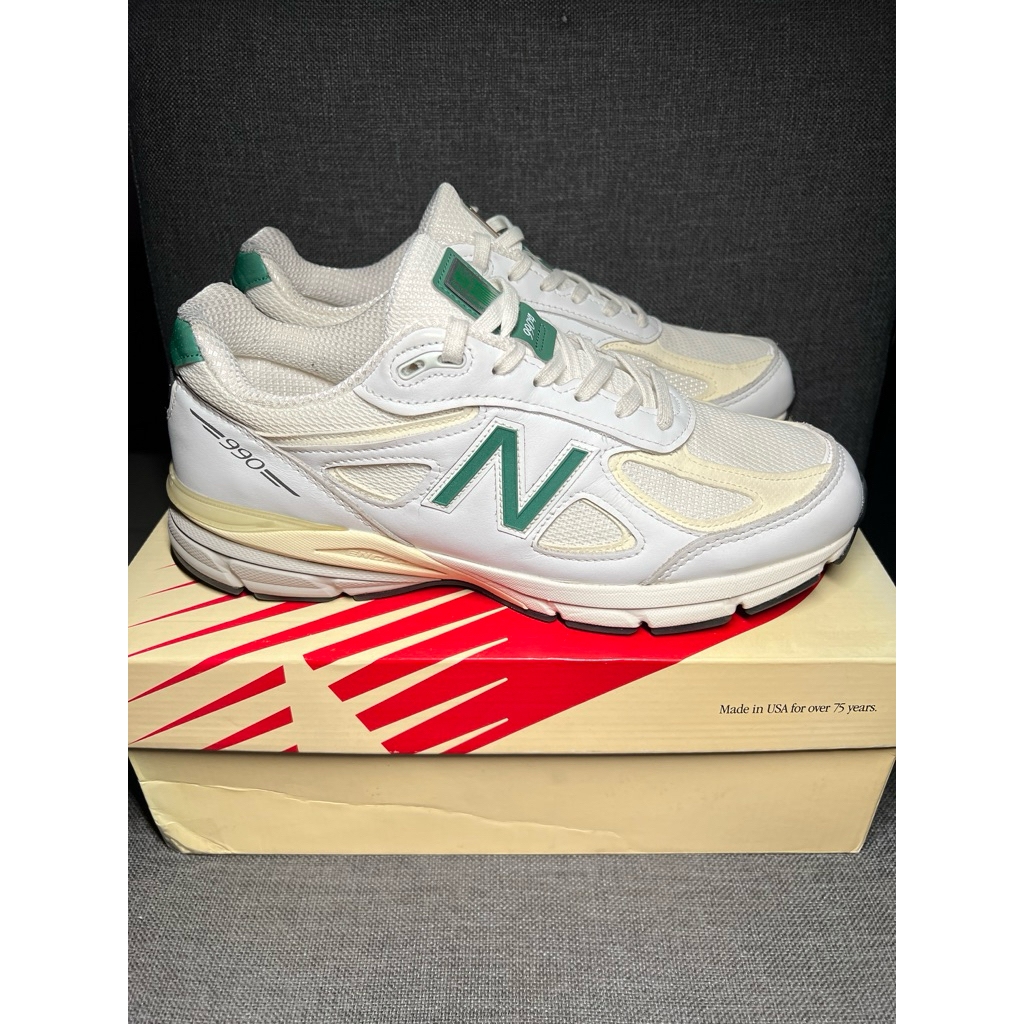 New Balance 990 V4 MiUSA Teddy Santis Calcium Forest Green original