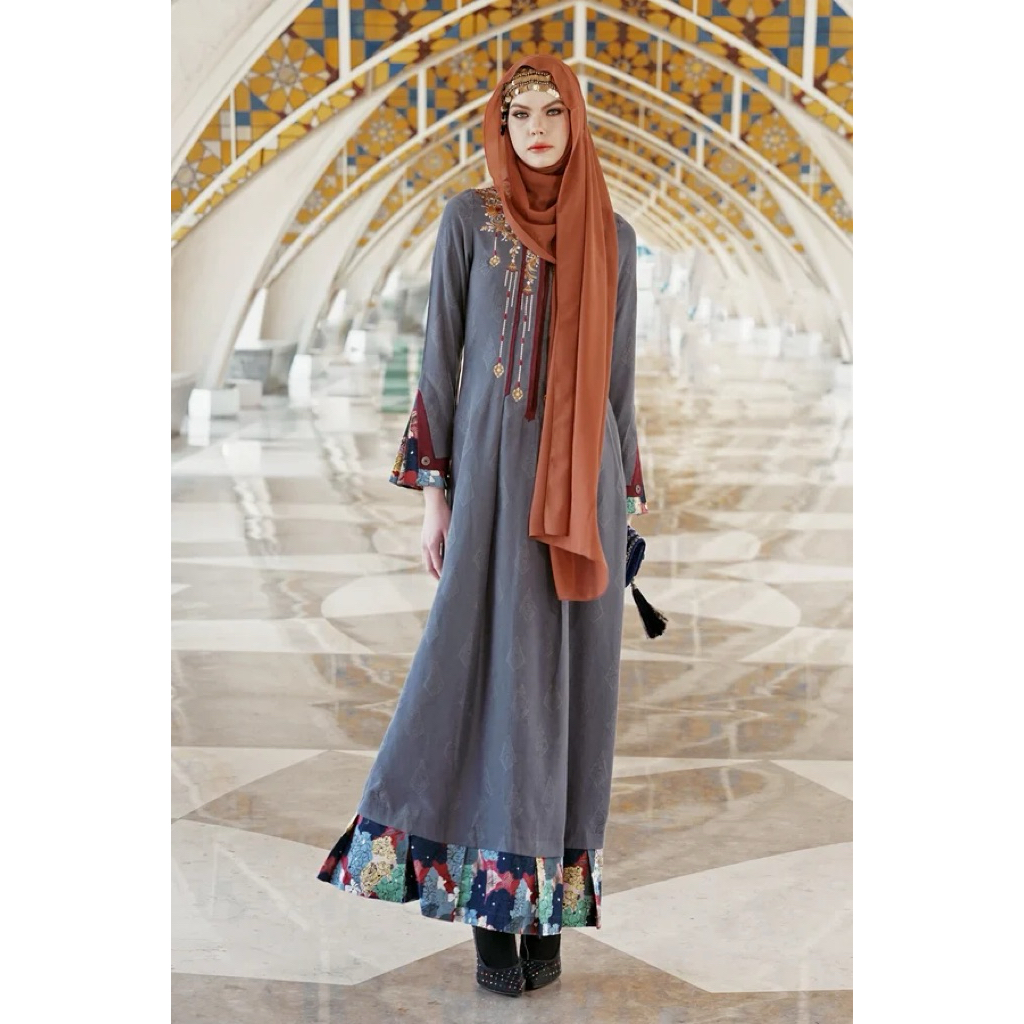 TUNEECA GAMIS AYNUR SHIRAZI T-1025012 (TUNEECA ARAMESH ) DRESS HIJAB MUSLIMAH MEWAH EKSLUSIF KEKINIA