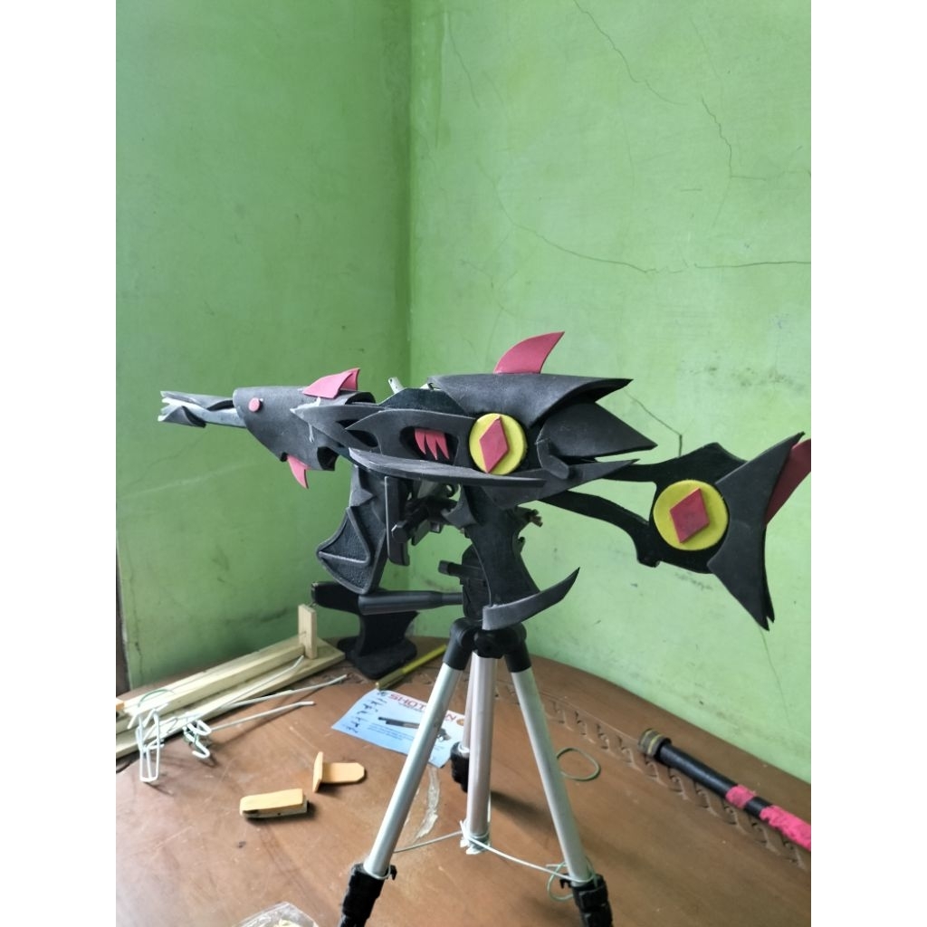 mainan ff scar megalodon pakai karet gelang