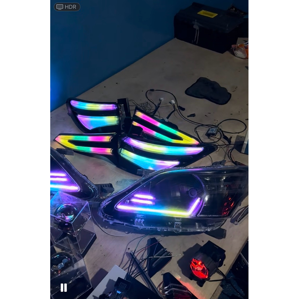 stoplamp legender smoke RGB bluetooth fortuner GR vrz lampu belakang variasi warna warni