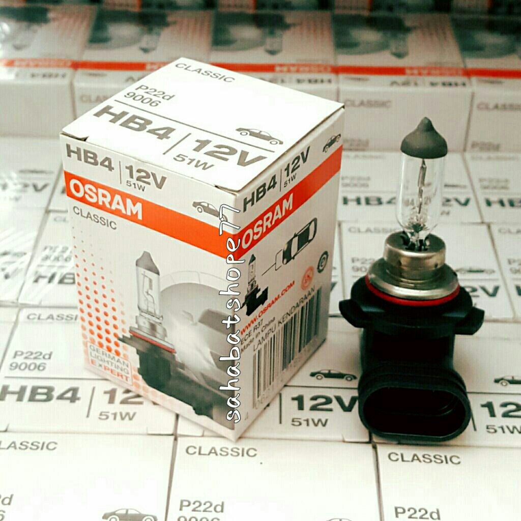 [1pcs] Bohlam OSRAM Mobil HB4 9006 12V 51W P22d Original Lampu Depan Lampu Kabut Foglamp