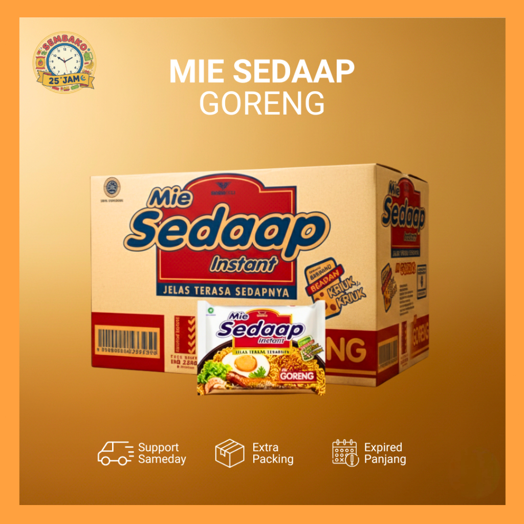 Mie Sedap Mie Instan Goreng 1 Dus Isi 40 Termurah