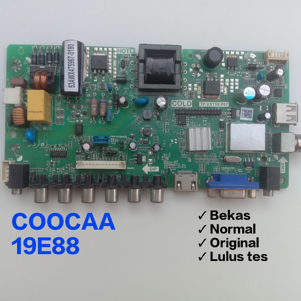 MB Mainboard mesin COOCAA 19E88 - MB COOCAA 19E88