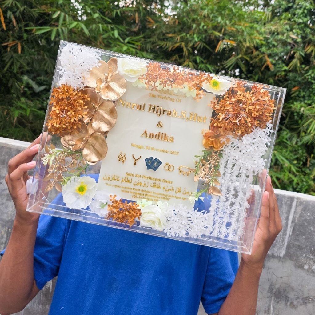 Mahar Pernikahan Gold Mahar Pernikahan Akrilik Mahar Murah Bingkai Mahar