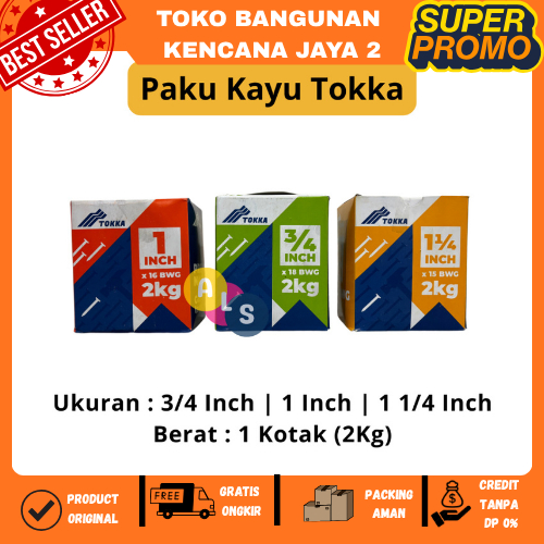 Paku Seri Tokka/Paku Kayu Triplek Kecil/2Kg/Premium Nails