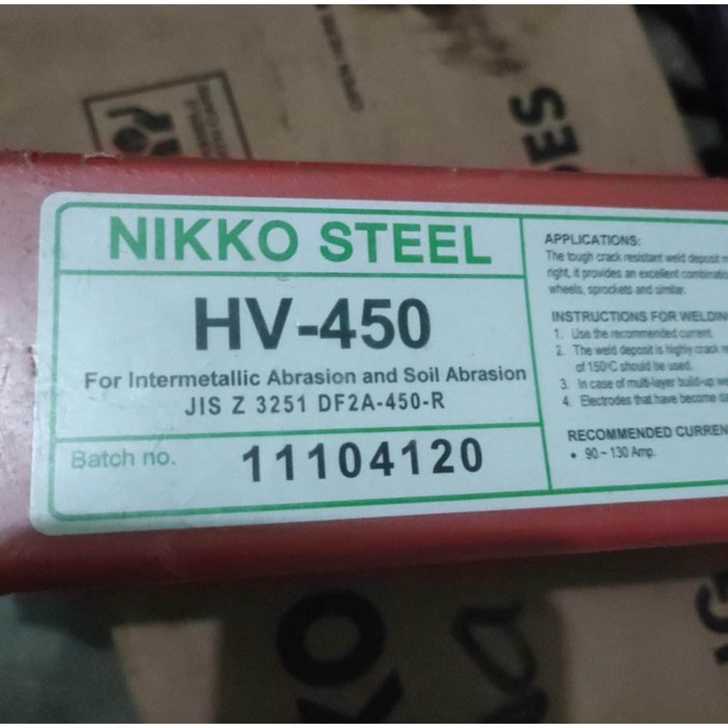Kawat las HV-450 3.2mm x 350mm Nikko Steel @5KG
