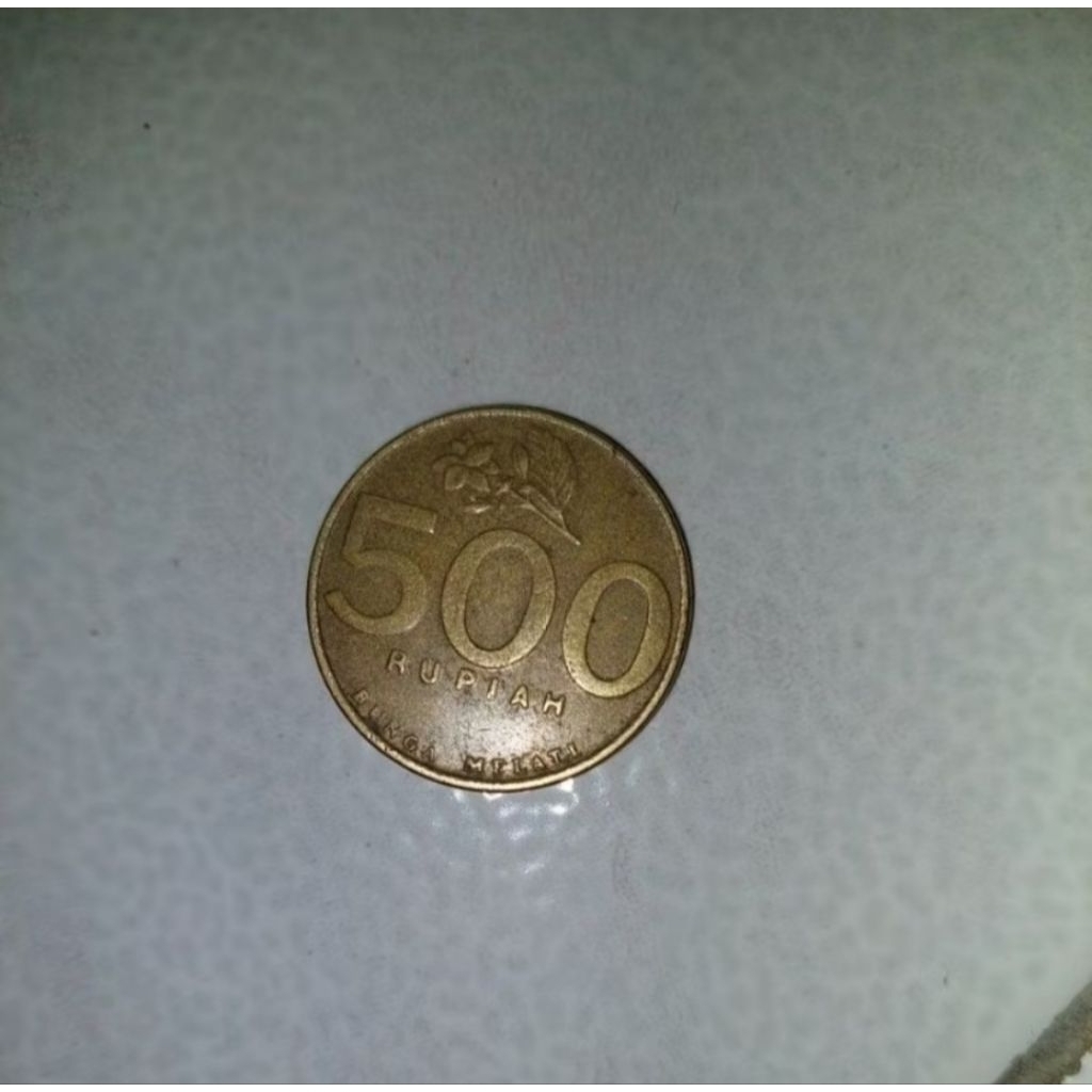 Uang Koin Logam 500 rupiah Melati Kuning Emas