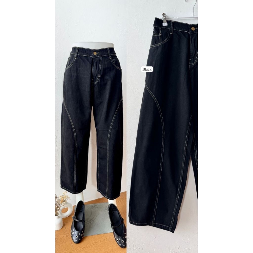 celana jens barrel jens