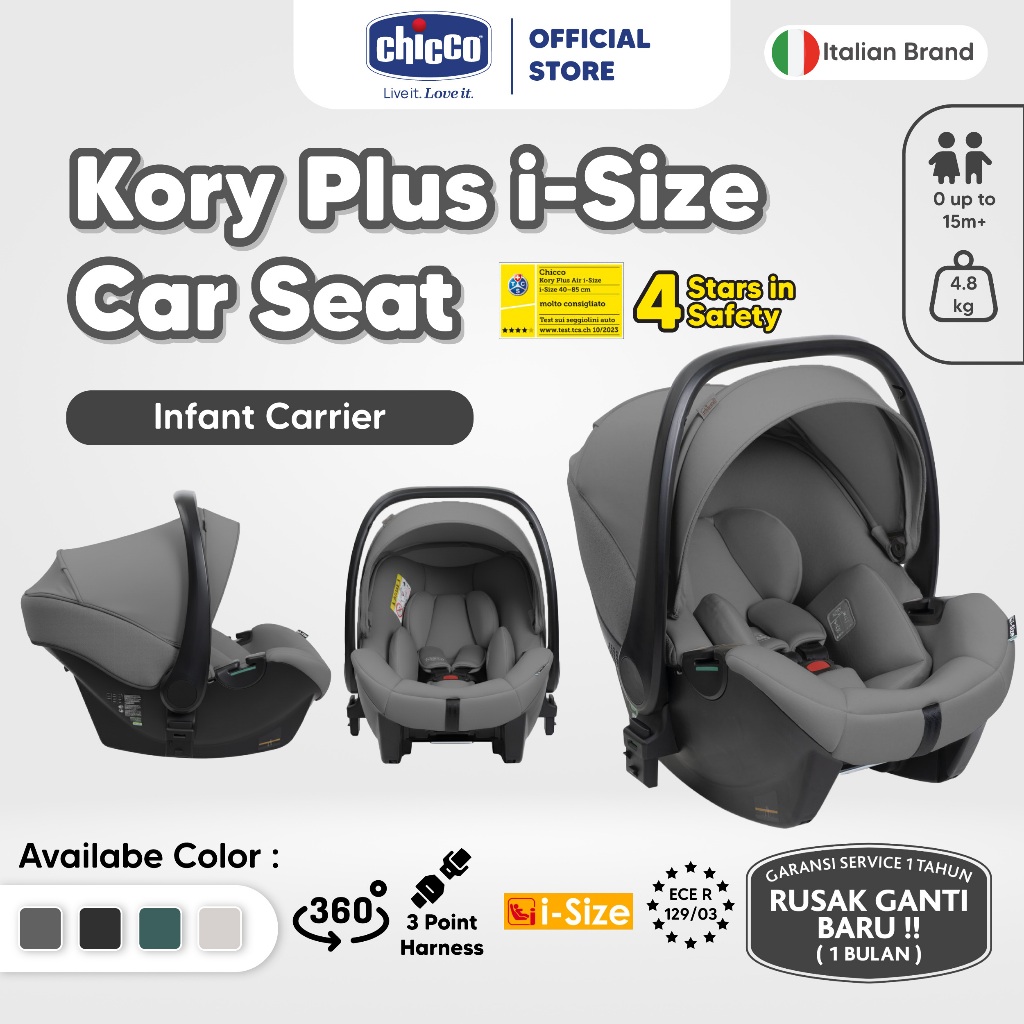 CHICCO KORY Plus i-Size Car Seat / Car Seat Bayi / Baby Car Seat / Infant Carrier Car Seat