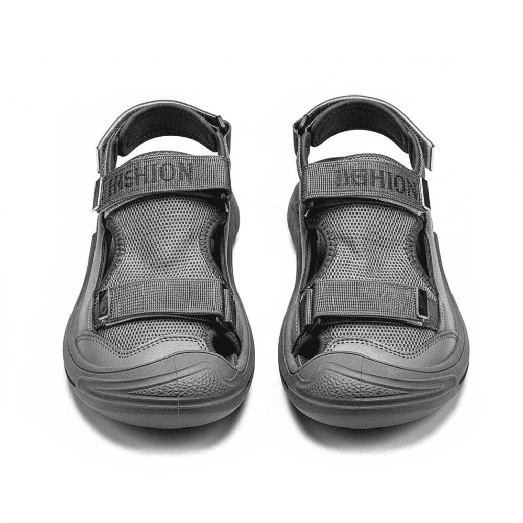 Fashgenics Sandal Pria Okayama Black Sendal Anti Licin Berventilasi Santai outdoor Hiking Pantai