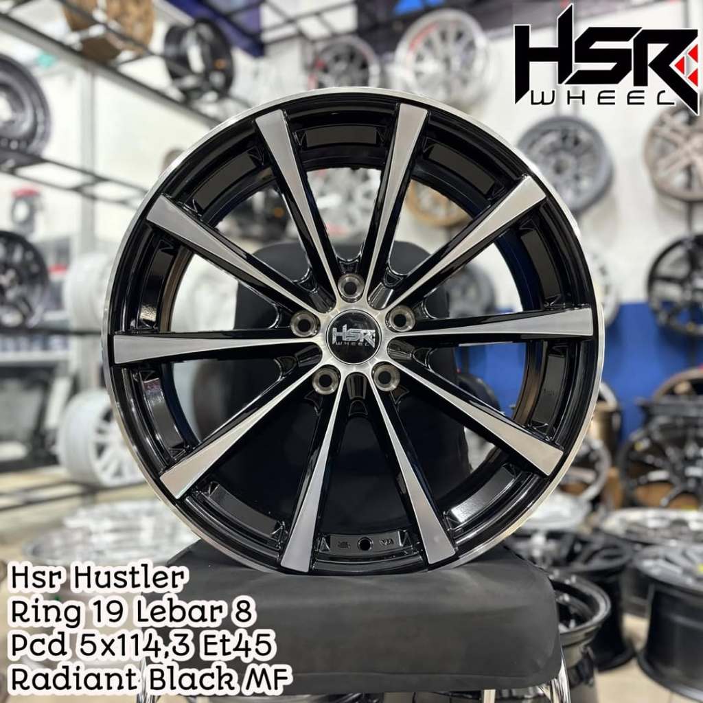 Velg mobil mazda cx9 ring 19 HSR HUSTLER black polis - velg mobil xtrail civic turbo hrv ring 19