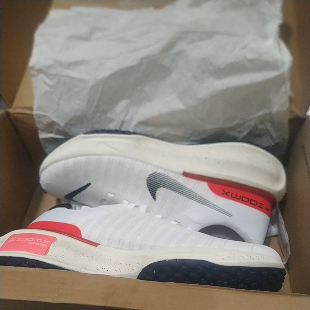 NIKE INVINCIBLE RUN ZOOMX WARNA WHITE OATMEAL NOMOR 41