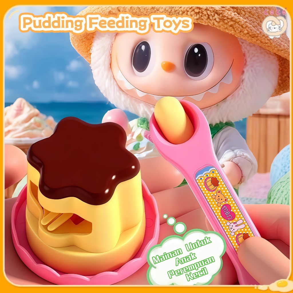 [COD] Mainan Anak Edukasi Set Puding Jelly Stroberi Anak-anak Bermain Pura-pura Puding Jepang Lengka