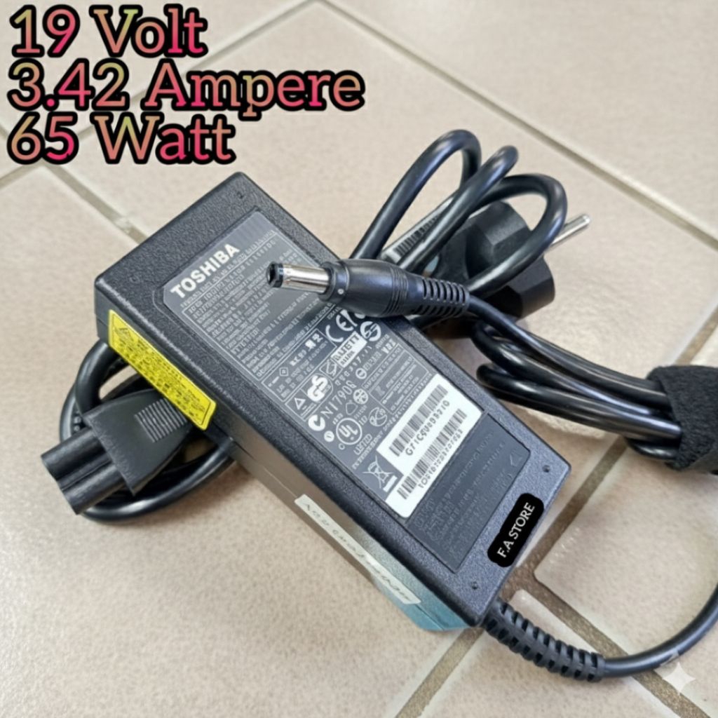 Adaptor Charger Laptop Toshiba Satellite A215 A505 A660 C55 C655 C75D C855 CL15 E45T L645 L675 L755