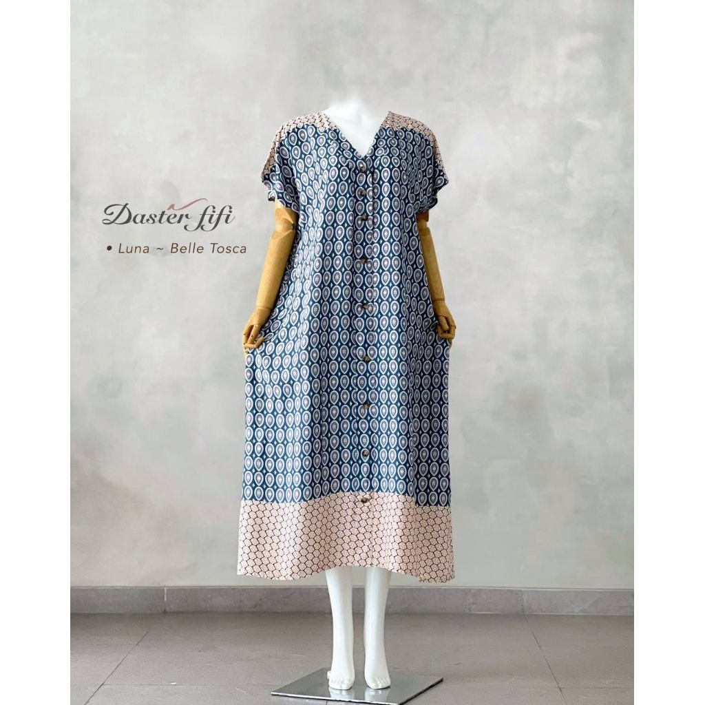 664 Luna by Daster Fifi / Daster Midi Katun Rayon Viscose Premium Motif / Homedress Katun Rayon Visc